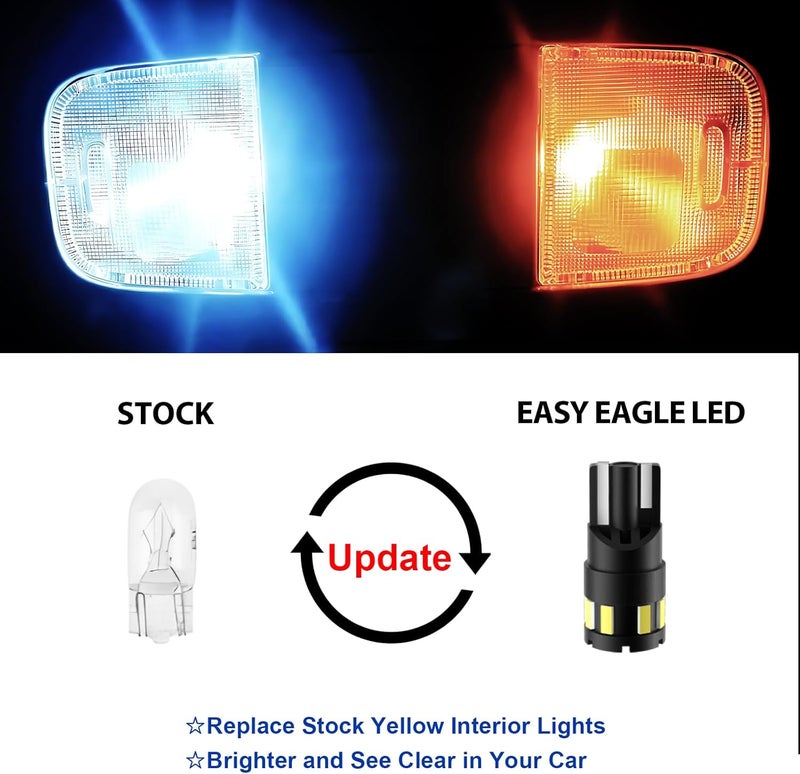 EASY EAGLE LED Interior Car Lights for Cherokee-XJ-1997-2001: 14 Piece Kit White LED Light Bulbs - Super Bright 6000K + Install Tool - Image 2